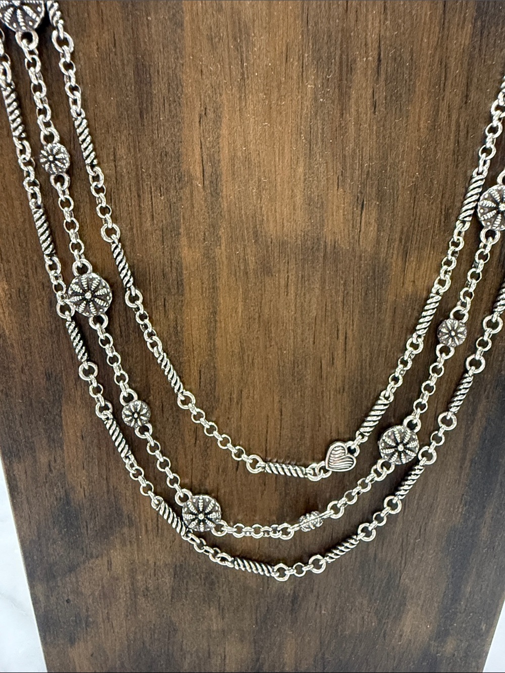 Brighton Ventura Multi Strand Silver Plated Retired Necklace - Picture 3 of 6